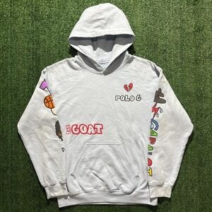 Polo G the goat Capalot Blue hoodie Mens Size Small